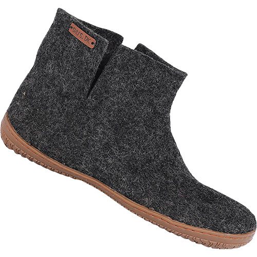 SHU`S hjemmesko med gummi sål - Dark Grey 37