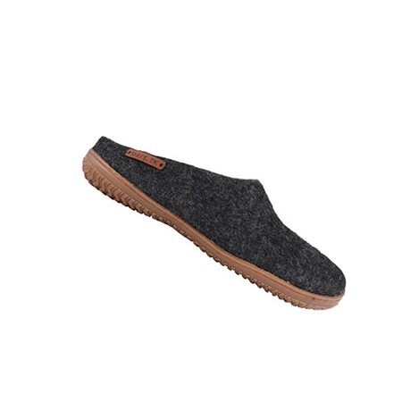 SHU`S hjemmesko med gummi sål - Dark Grey 40