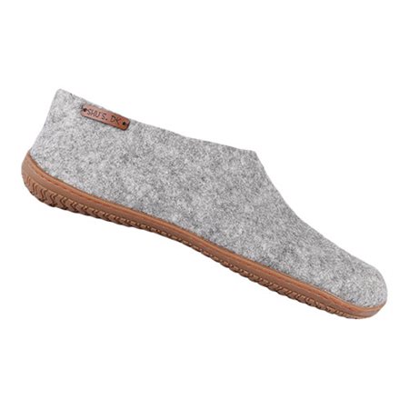 SHU`S hjemmesko med gummi sål - Light grey 43