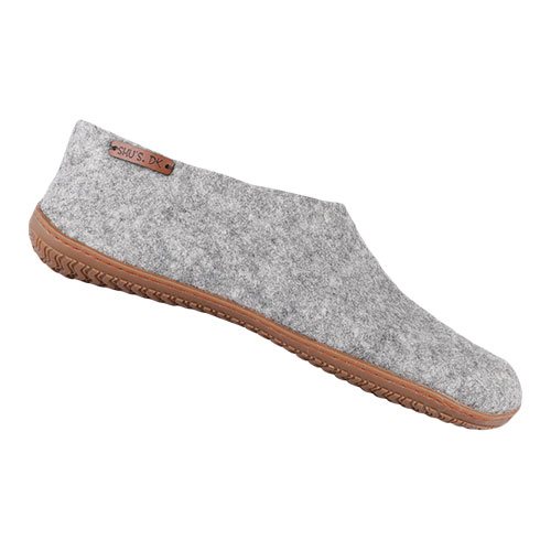 SHU`S hjemmesko med gummi sål - Light Grey 44