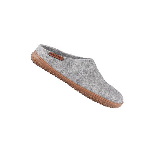 SHU`S hjemmesko med gummi sål - Light Grey 46