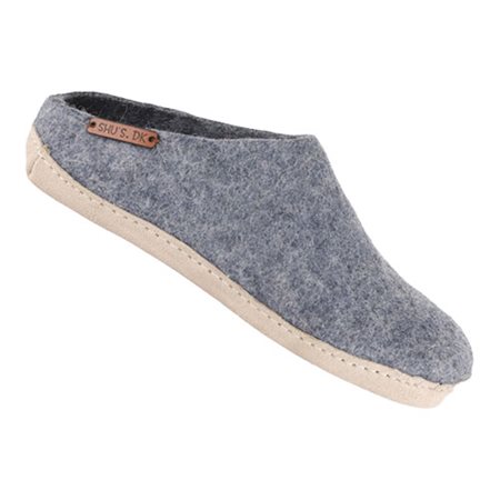 SHU`S hjemmesko med læder sål - Denim 39