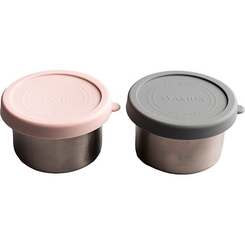 Snack container Dark Grey/Soft Rose