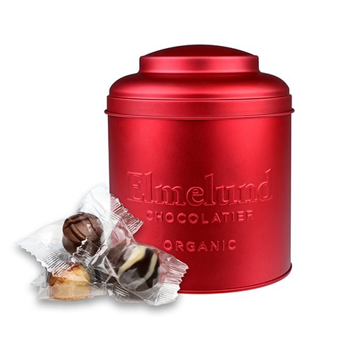 Økoladen Tin Rød Fyldte Chokolader Økologisk 150