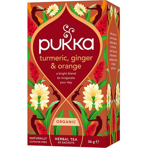 Turmeric, Ginger og Orange te É Pukka – 20 br